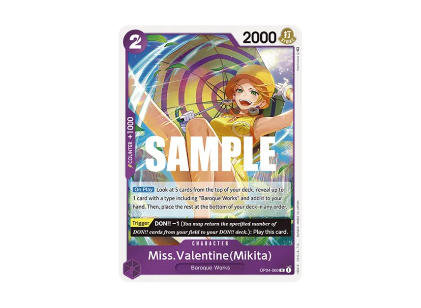 Miss.Valentine(Mikita) R [OP04-066] [EN] (Booster Pack "Kingdoms Of Intrigue")