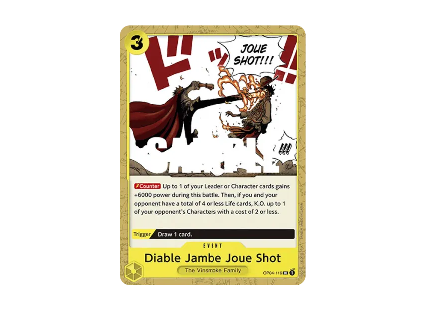 Diable Jambe Joue Shot UC [OP04-116] [EN] (Booster Pack "Kingdoms Of Intrigue")