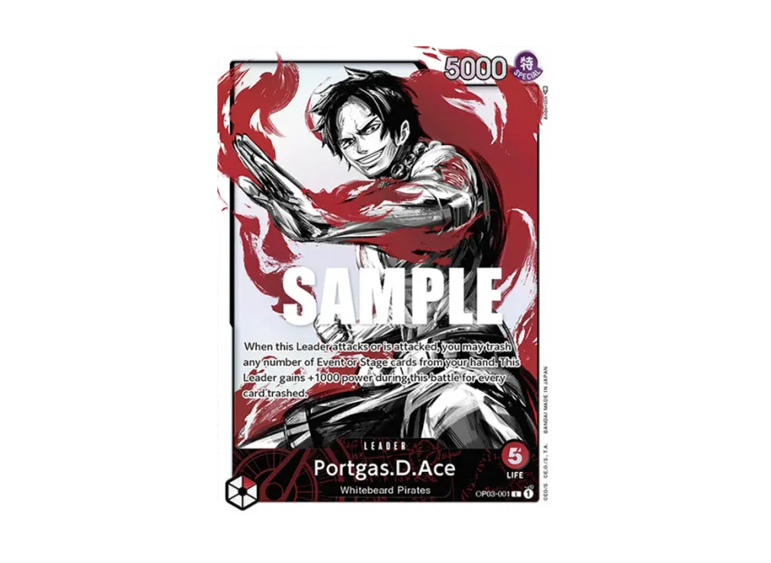 Portgas.D.Ace L-P [OP03-001] [EN] (Booster Pack "Pillars Of Strength")