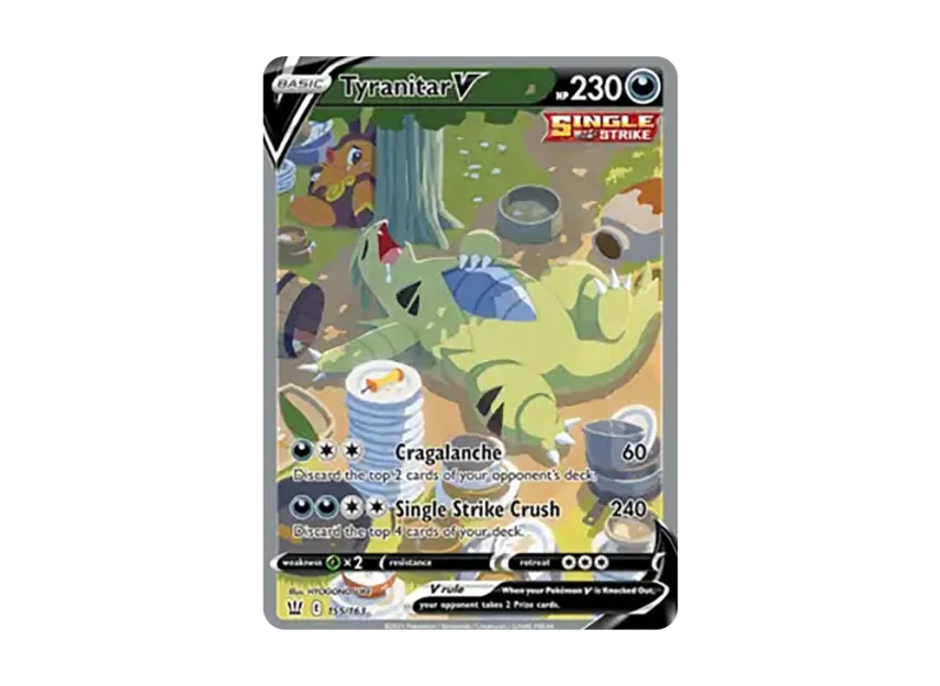 Tyranitar V UR [163-BATTLE-STYLES 155/163] (Sword & Shield "Battle Styles")