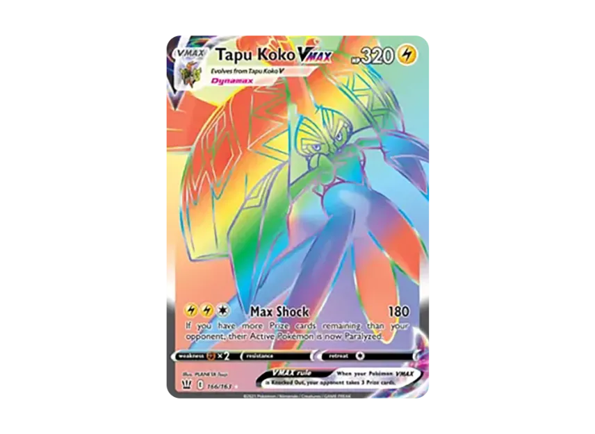 Tapu Koko VMAX RR [163-BATTLE-STYLES 166/163] (Sword & Shield "Battle Styles")