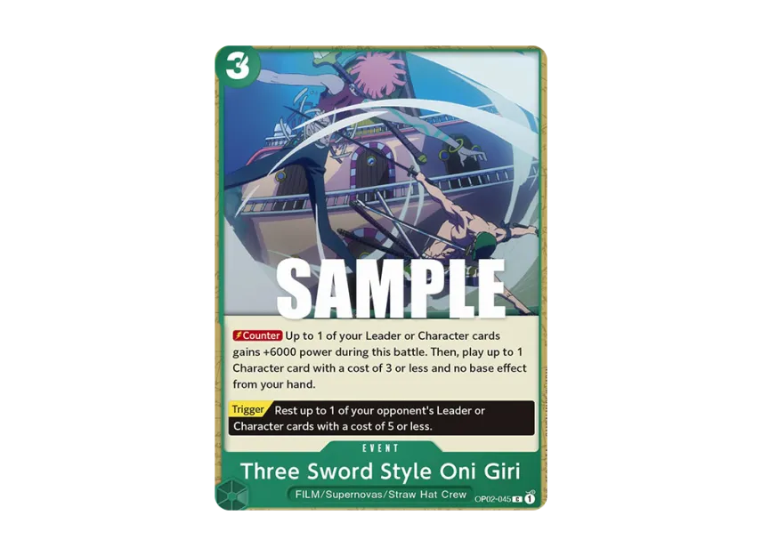 Three Sword Style Oni Giri C [OP02-045] [EN] (Booster Pack "Paramount War")