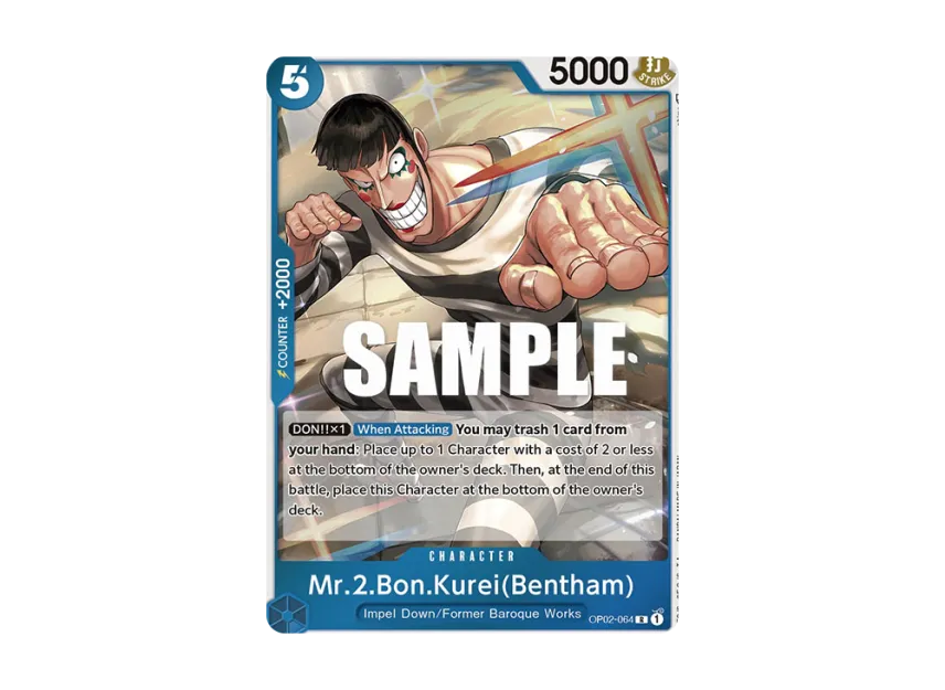 Mr.2.Bon.Kurei(Bentham) R [OP02-064] [EN] (Booster Pack "Paramount War")
