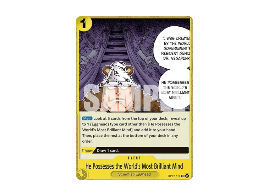 He Possesses the World's Most Brilliant Mind UC [OP07-114] [EN] (Booster Pack "500 Years In The Future")