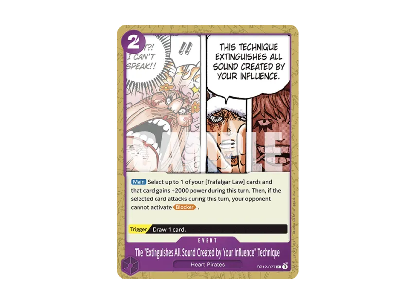 The "Extinguishes All Sound Created by Your Influence" Technique C [OP12-077] [EN] (Booster Pack "LEGACY OF THE MASTER")