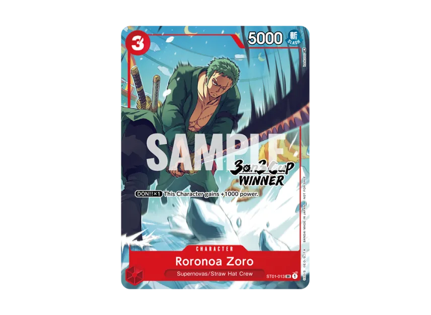 Roronoa Zoro : Winner SR [ST01-013] [EN] (Promotional Card "3 On 3 Cup Winner")