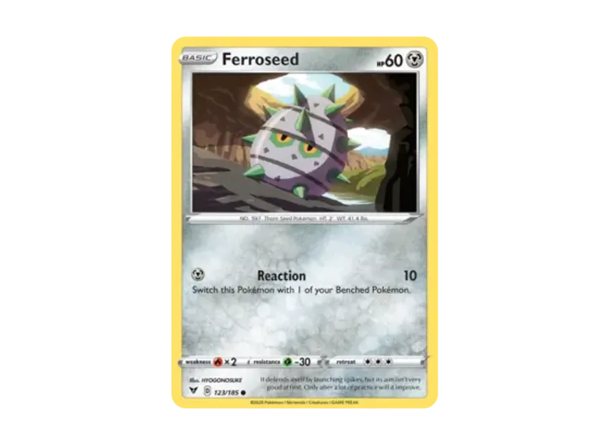 Ferroseed C [185-VIVID-VOLTAGE 123/185] [EN] (Sword & Shield "Vivid Voltage")