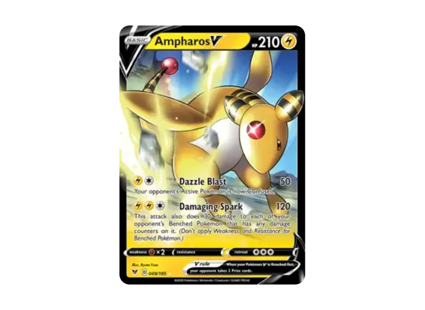 Ampharos V R [185-VIVID-VOLTAGE 049/185] [EN] (Sword & Shield "Vivid Voltage")