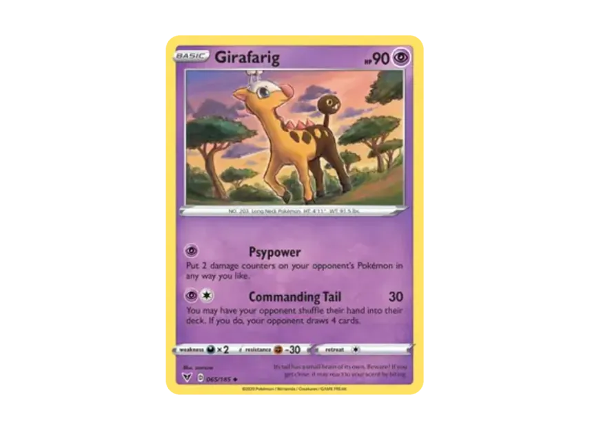 Girafarig U [185-VIVID-VOLTAGE 065/185] [EN] (Sword & Shield "Vivid Voltage")