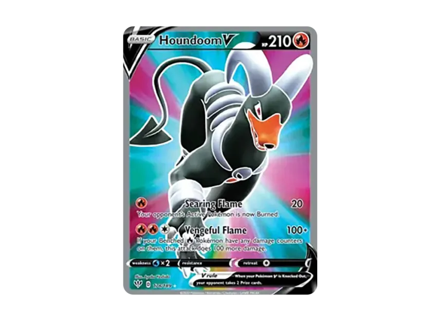 Houndoom V UR [189-DARKNESS-ABLAZE 178/189] (Sword & Shield "Darkness Ablaze")