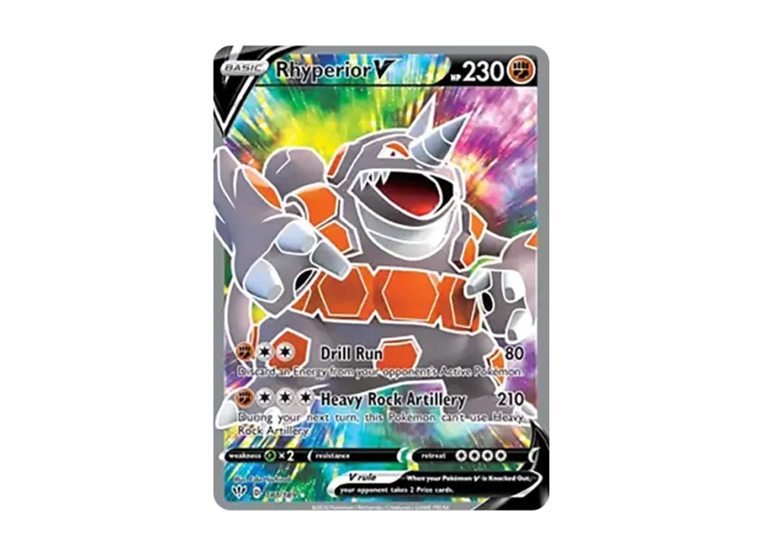 Rhyperior V UR [189-DARKNESS-ABLAZE 181/189] (Sword & Shield "Darkness Ablaze")