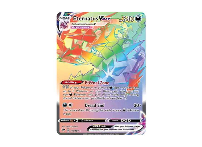 Eternatus VMAX RR [189-DARKNESS-ABLAZE 192/189] (Sword & Shield "Darkness Ablaze")