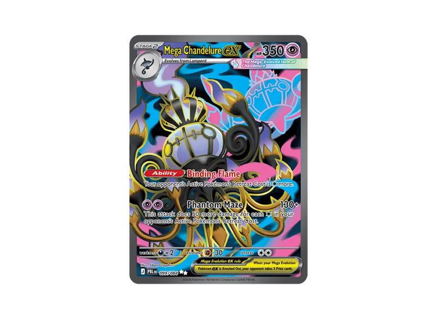 Mega Chandelure ex UR [PBL 099/084] [EN] (Mega Evolution "Pitch Black Booster Display Box")