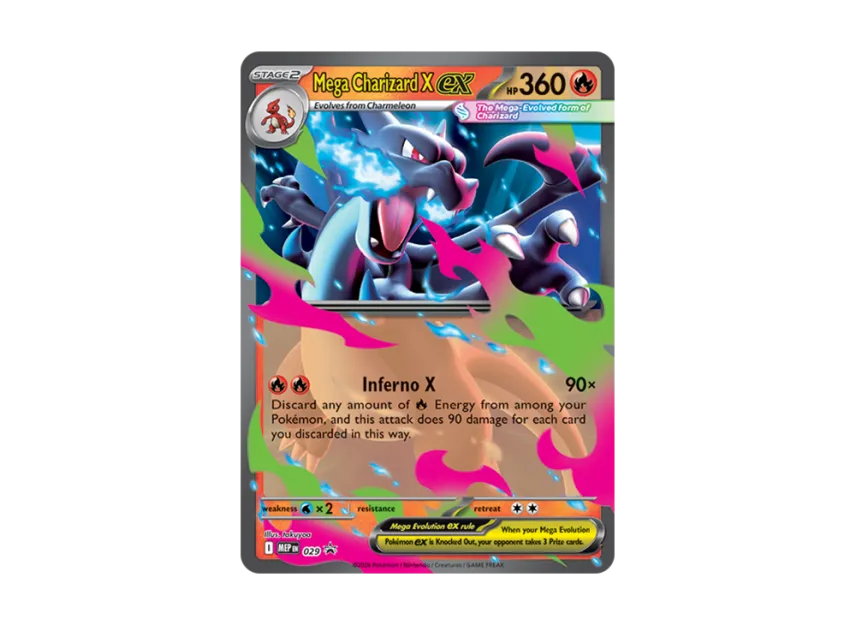 Mega Charizard X ex PROMO [MEP 029] [EN] (Mega Evolution "Mega Charizard Tin (X)")