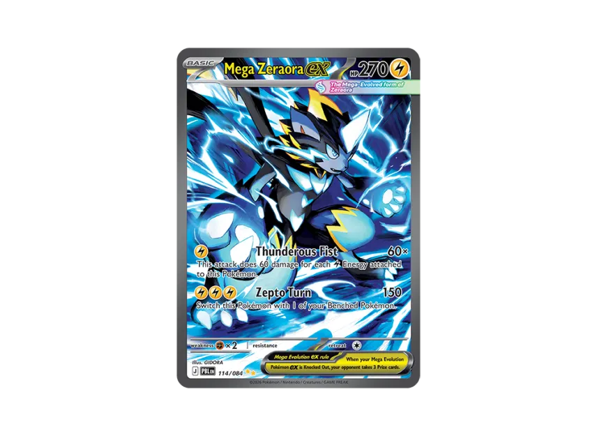Mega Zeraora ex SIR [PBL 114/084] [EN] (Mega Evolution "Pitch Black Booster Display Box")