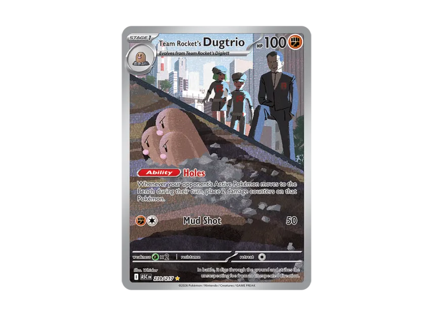 Team Rocket's Dugtrio IR [ASC 239/217] [EN] (Mega Evolution "Ascended Heroes")