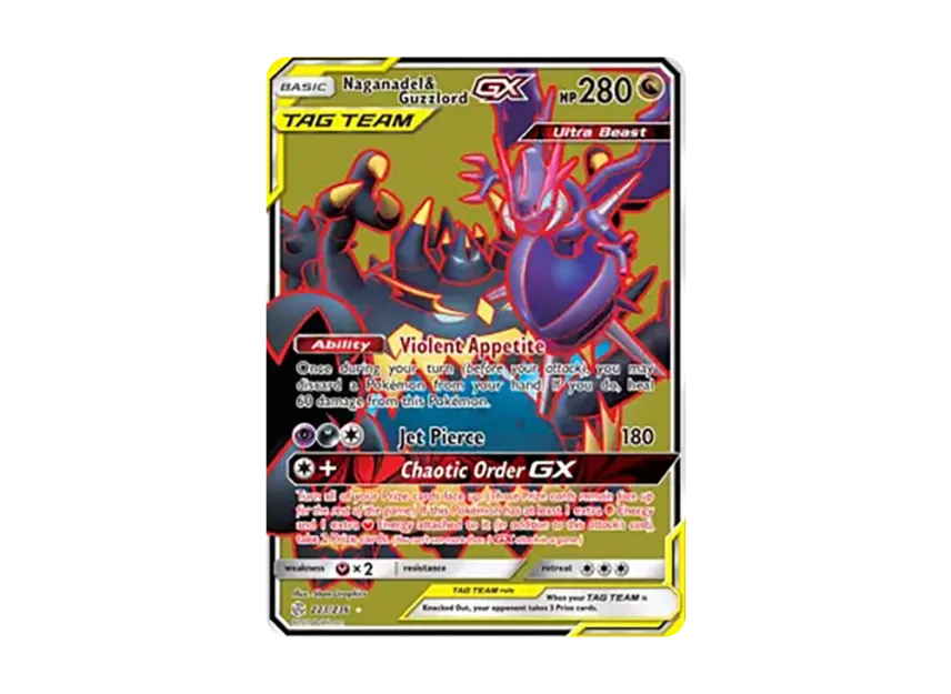 Naganadel & Guzzlord GX UR [236-COSMIC-ECLIPSE 223/236] (Sun & Moon "Cosmic Eclipse")