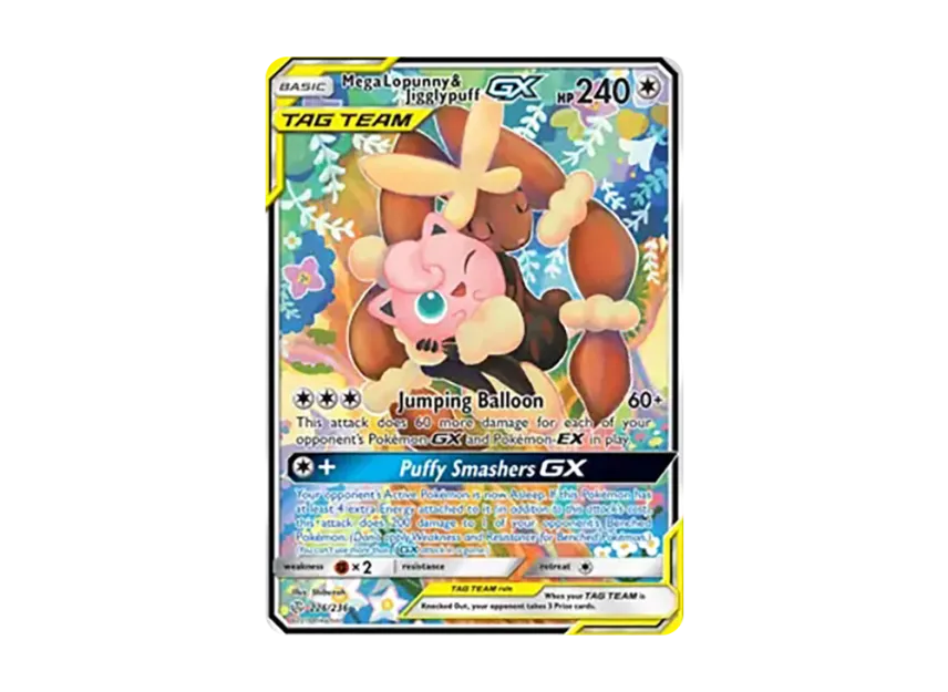 Mega Lopunny & Jigglypuff GX UR [236-COSMIC-ECLIPSE 226/236] (Sun & Moon "Cosmic Eclipse")