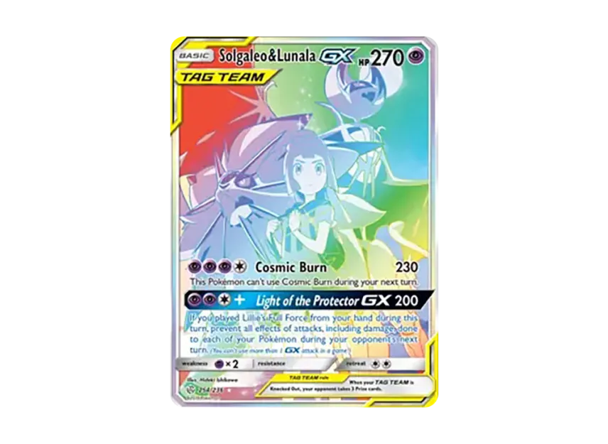 Solgaleo & Lunala GX (Lillie) RR [236-COSMIC-ECLIPSE 254/236] (Sun & Moon "Cosmic Eclipse")
