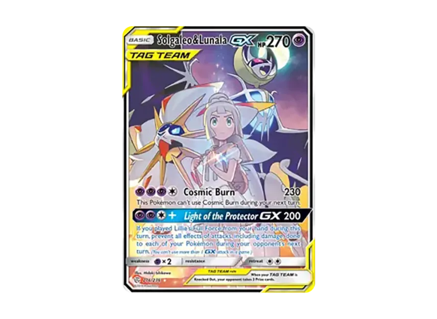 Solgaleo & Lunala GX (Lillie) UR [236-COSMIC-ECLIPSE 216/236] (Sun & Moon "Cosmic Eclipse")