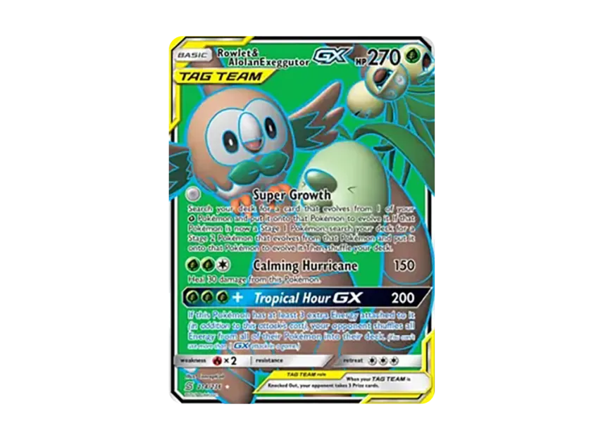 Rowlet & Alolan Exeggutor GX UR [236-UNIFIED-MINDS 214/236] (Sun & Moon "Unified Minds")