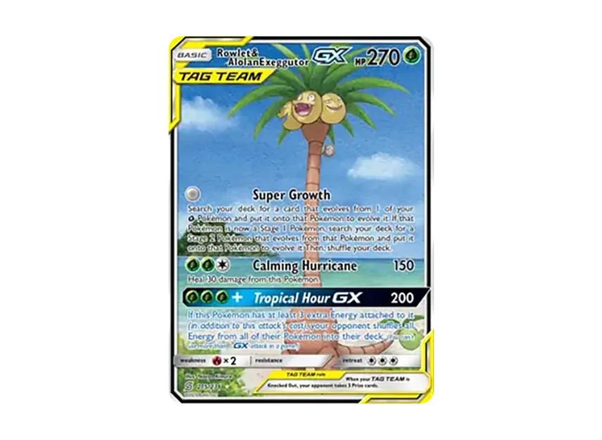Rowlet & Alolan Exeggutor GX UR [236-UNIFIED-MINDS 215/236] (Sun & Moon "Unified Minds")