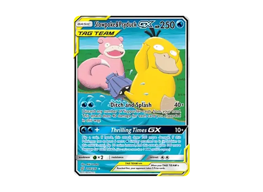 Slowpoke & Psyduck GX UR [236-UNIFIED-MINDS 218/236] (Sun & Moon "Unified Minds")