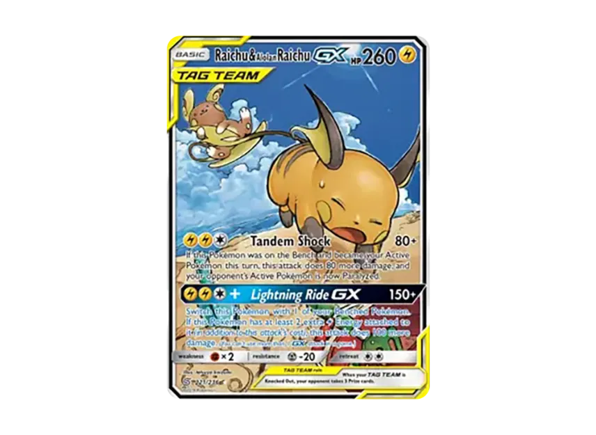 Raichu & Alolan Raichu GX UR [236-UNIFIED-MINDS 221/236] (Sun & Moon "Unified Minds")