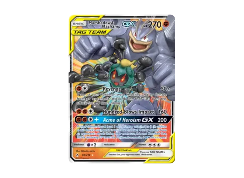 Marshadow & MachampGX R [214-UNBROKEN-BONDS 82/214] [EN] (Sun & Moon "Unbroken Bonds")