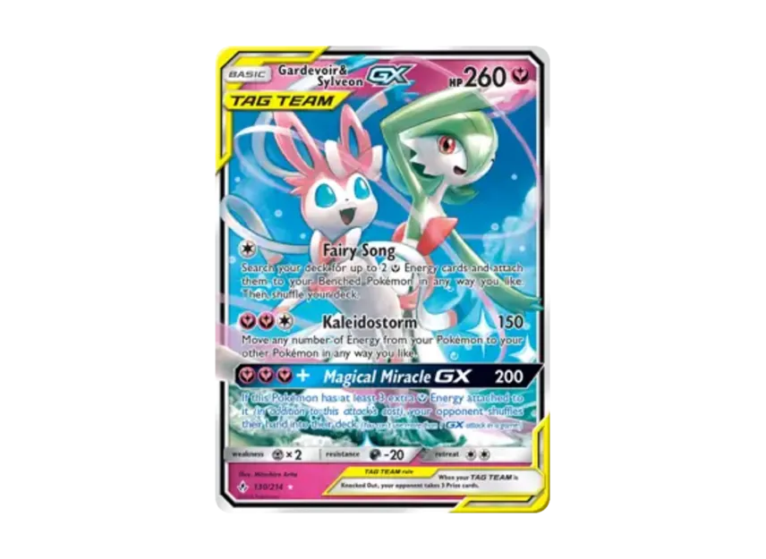Gardevoir & SylveonGX R [214-UNBROKEN-BONDS 130/214] [EN] (Sun & Moon "Unbroken Bonds")