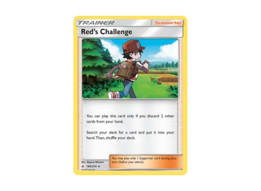 Red's Challenge R [214-UNBROKEN-BONDS 184/214] [EN] (Sun & Moon "Unbroken Bonds")