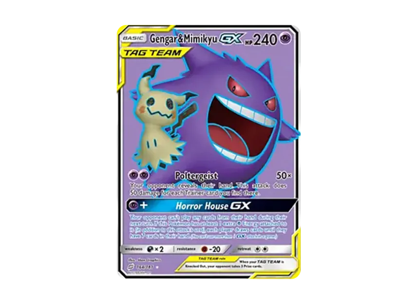 Gengar & Mimikyu GX UR [181-TEAM-UP 164/181] (Sun & Moon "Team Up")