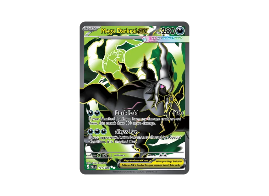 Mega Darkrai ex UR [PBL 101/084] [EN] (Mega Evolution "Pitch Black Booster Display Box")