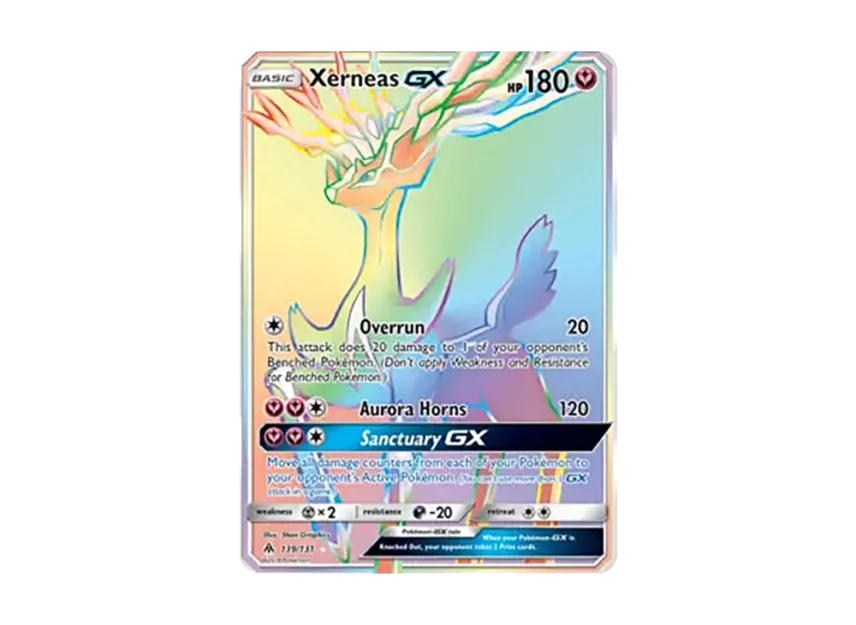 Xerneas GX RR [131-FORBIDDEN-LIGHT 139/131] (Sun & Moon "Forbidden Light")