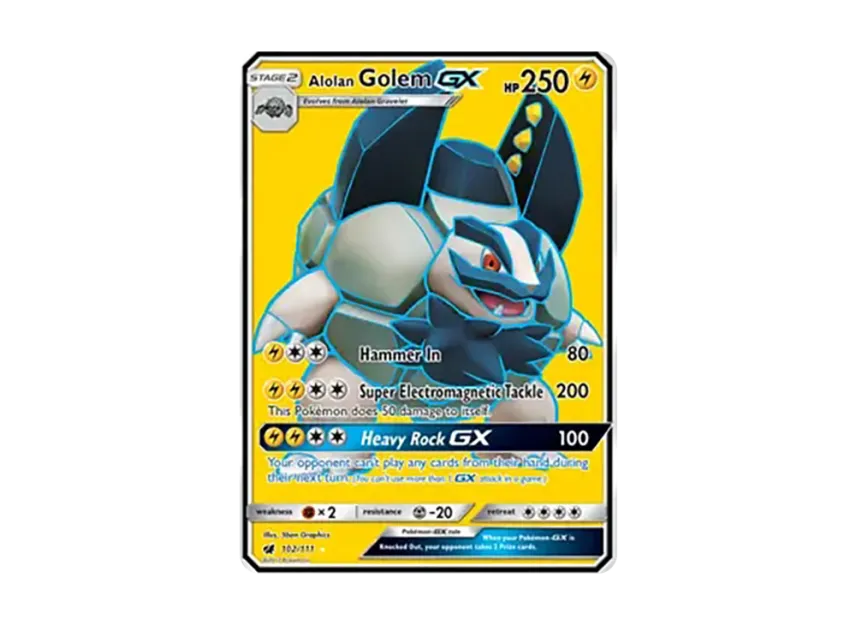 Alolan Golem GX UR [111-CRIMSON-INVASION 102/111] (Sun & Moon "Crimson Invasion")