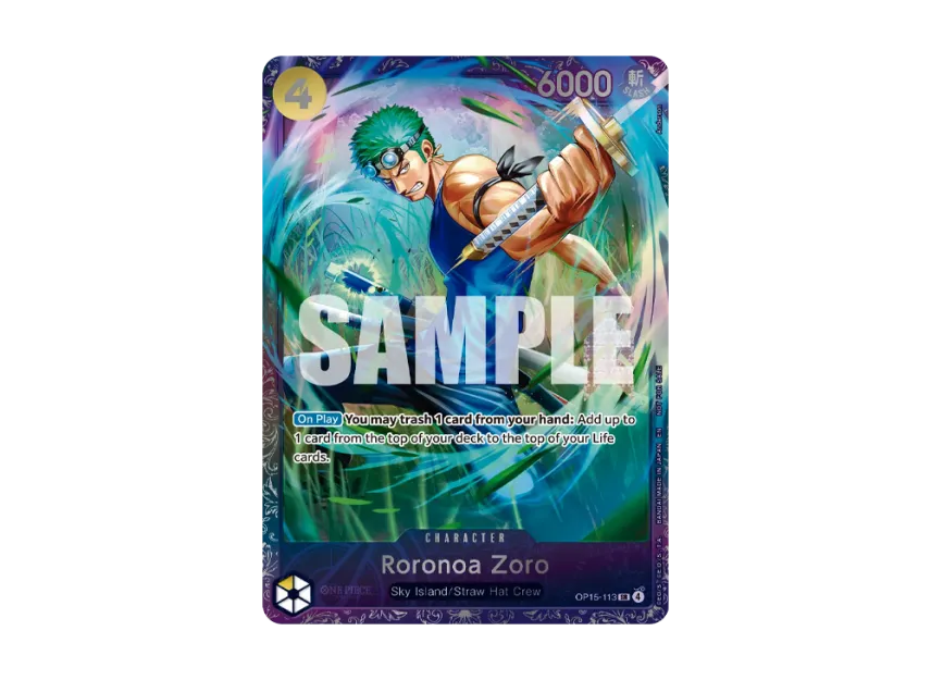 Roronoa Zoro SR : Top 32 [OP15-113] [EN] (Promotional Card "Treasure Cup August 2026")
