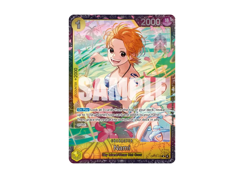 Nami R : Silver Background : TOP 64 [OP15-108] [EN] (Promotional Card "Championship 26-27 Regionals Season 2")