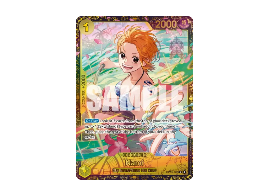 Nami R : Gold Background : TOP 64 [OP15-108] [EN] (Promotional Card "Championship 26-27 Regionals Season 2")