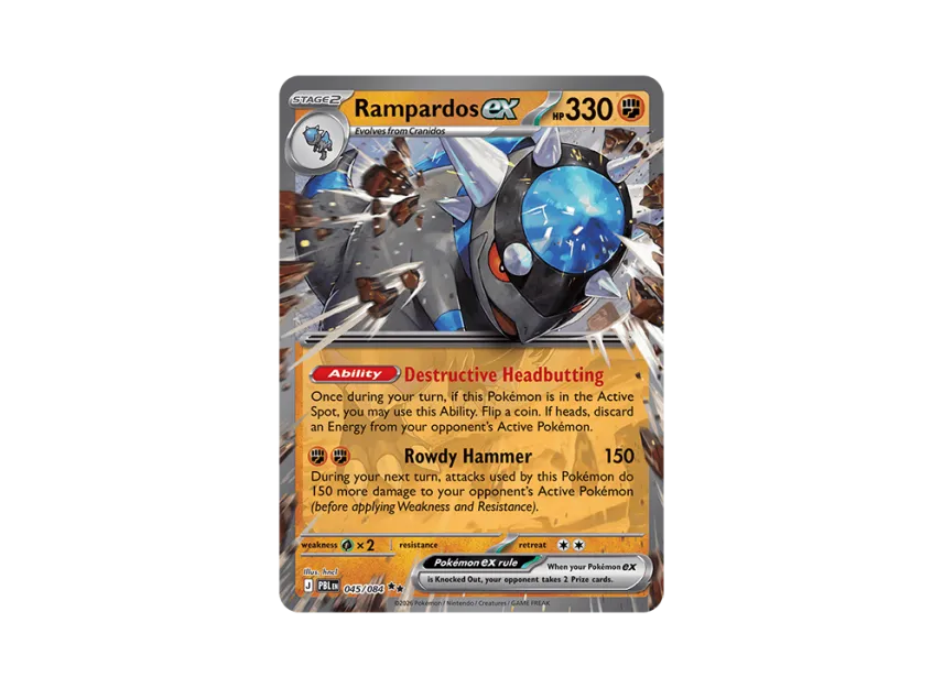 Rampardos ex RR [PBL 045/084] [EN] (Mega Evolution "Pitch Black Booster Display Box")