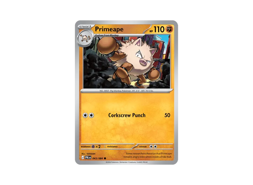 Primeape C [PBL 043/084] [EN] (Mega Evolution "Pitch Black Booster Display Box")