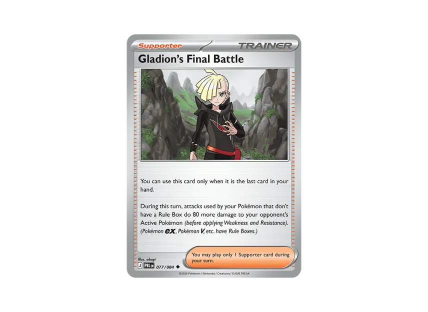 Gladions Final Battle U [PBL 077/084] [EN] (Mega Evolution "Pitch Black Booster Display Box")