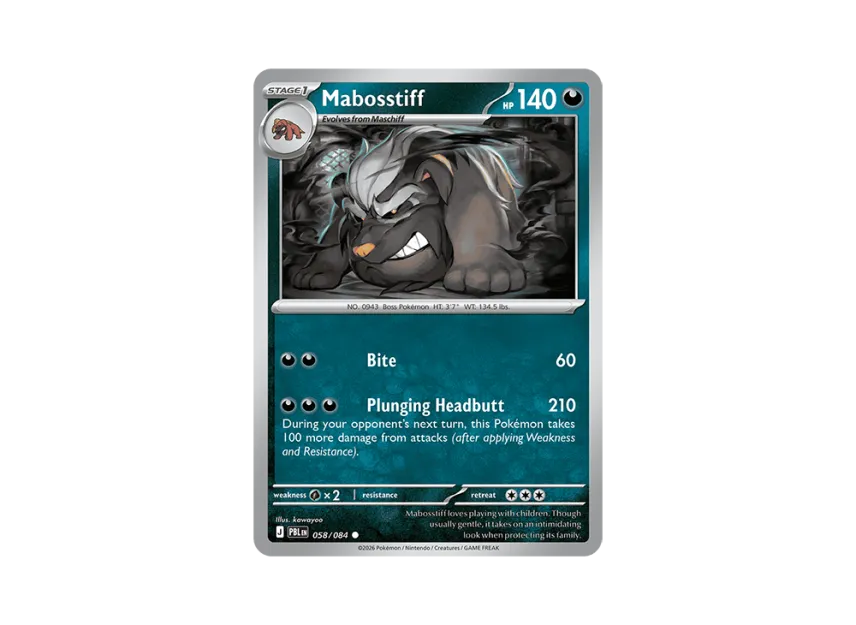 Mabosstiff C [PBL 058/084] [EN] (Mega Evolution "Pitch Black Booster Display Box")