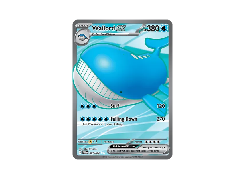 Wailord ex UR [PBL 097/084] [EN] (Mega Evolution "Pitch Black Booster Display Box")