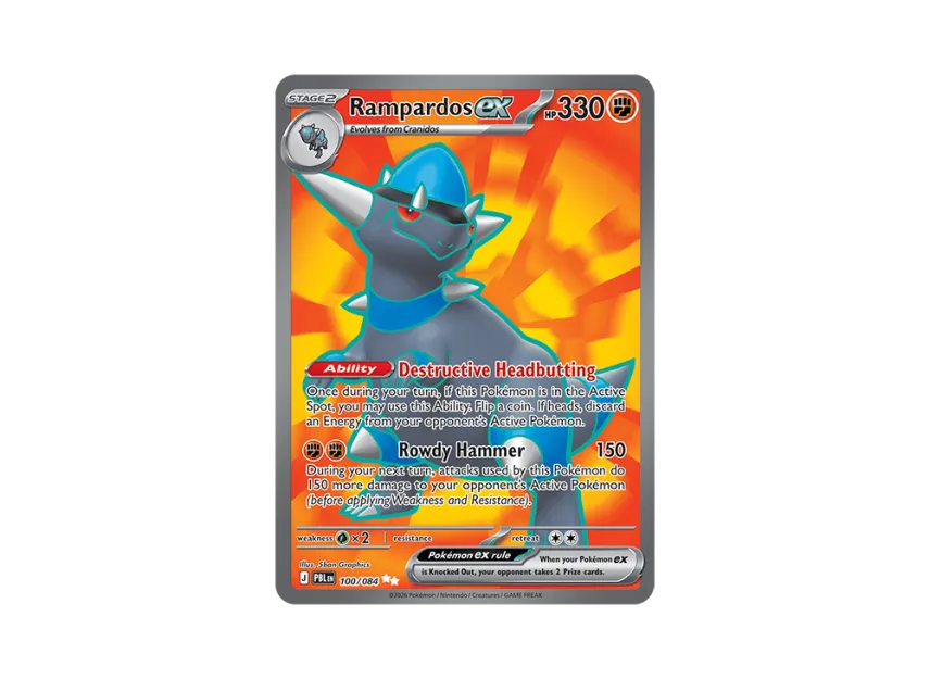 Rampardos ex UR [PBL 100/084] [EN] (Mega Evolution "Pitch Black Booster Display Box")