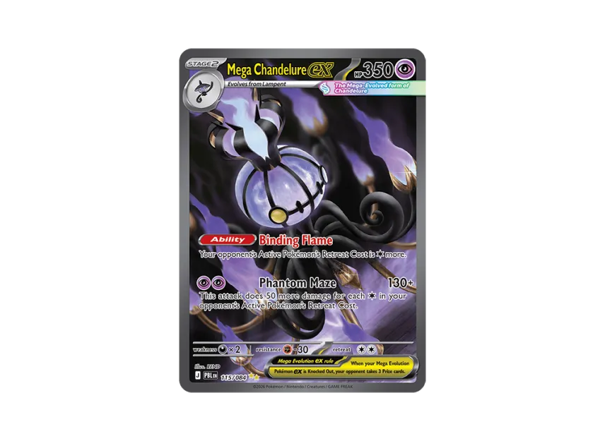 Mega Chandelure ex SIR [PBL 115/084] [EN] (Mega Evolution "Pitch Black Booster Display Box")
