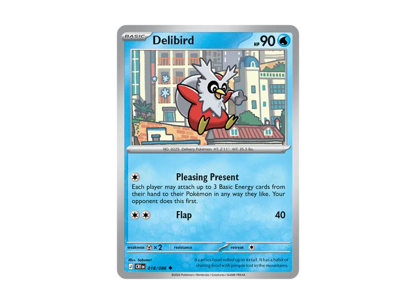 Delibird U [CRI 18/086] [EN] (Mega Evolution "Chaos Rising Booster Display Box")