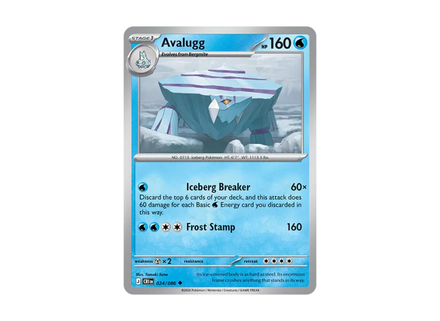 Avalugg U [CRI 24/086] [EN] (Mega Evolution "Chaos Rising Booster Display Box")