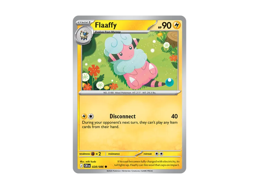 Flaaffy C [CRI 28/086] [EN] (Mega Evolution "Chaos Rising Booster Display Box")