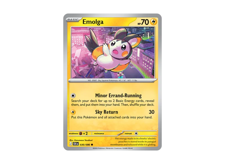 Emolga C [CRI 30/086] [EN] (Mega Evolution "Chaos Rising Booster Display Box")
