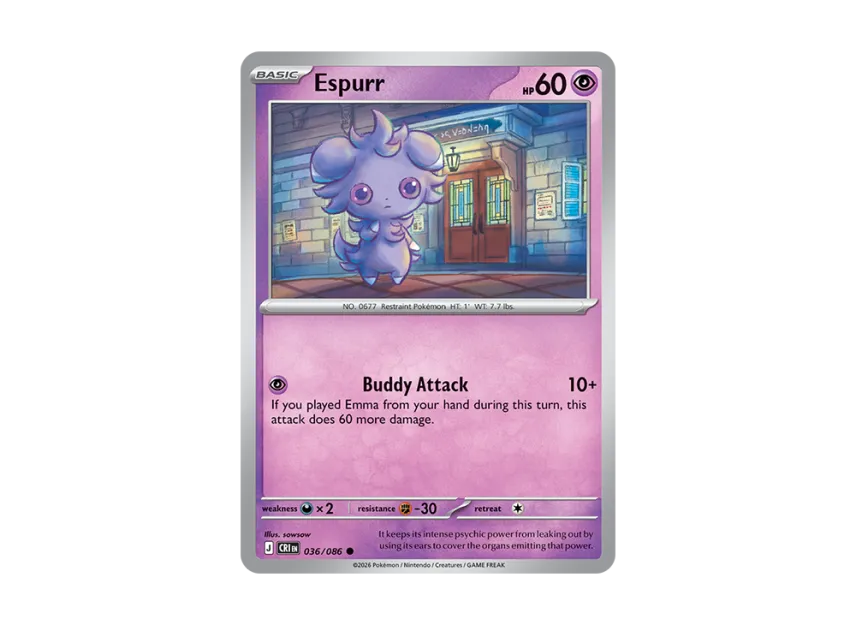 Espurr C [CRI 36/086] [EN] (Mega Evolution "Chaos Rising Booster Display Box")